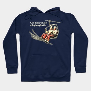 White People Activities - Funny Skiing Hoodie